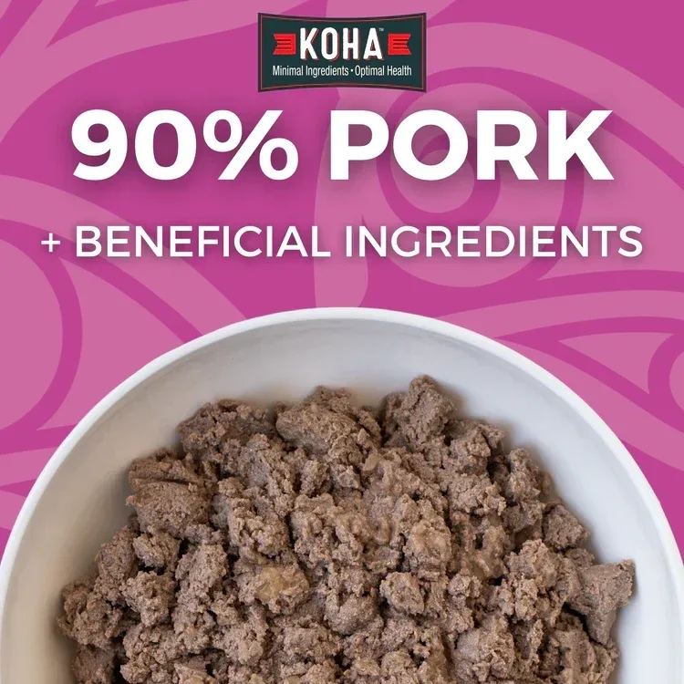 Koha Dog Limited Ingredient Grain Free 90% Pork 13oz. (Case of 12) - Image 2