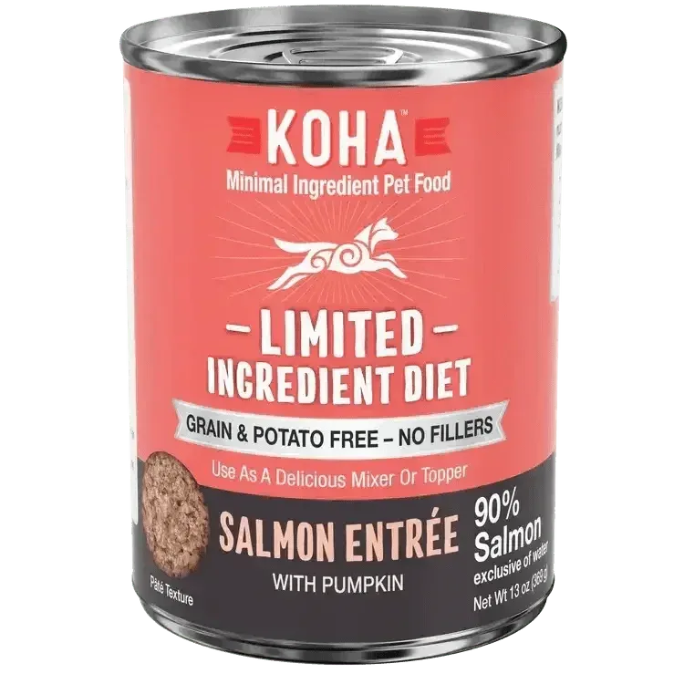 KOHA Limited Ingredient Diet Salmon Entrée for Dogs Supplemental Feeding 13oz Case of 12