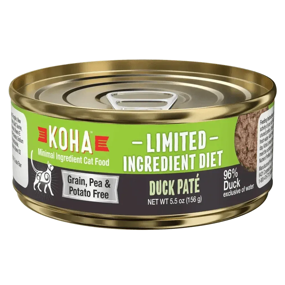 Koha Limited Ingredient Duck Pate Wet Cat Food – 3oz, Case of 24