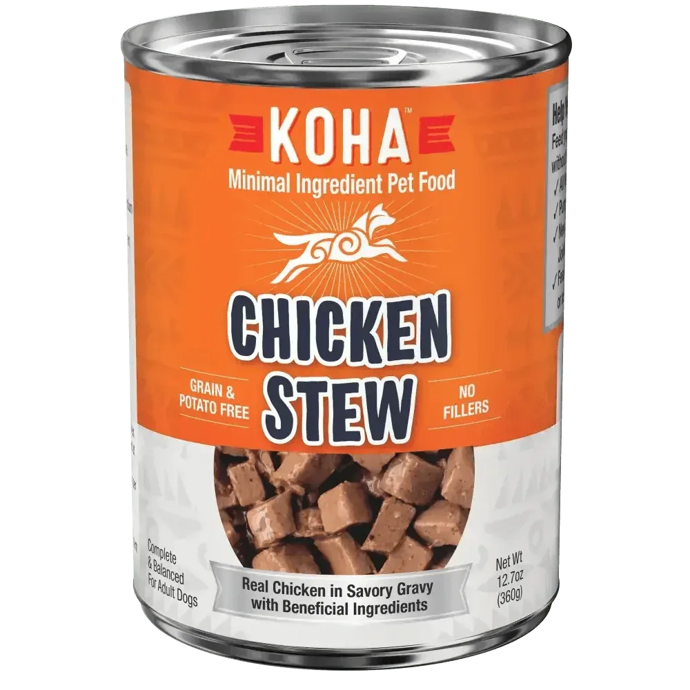 KOHA Minimal Ingredient Chicken Stew for Dogs 12.7oz Cans Case of 12