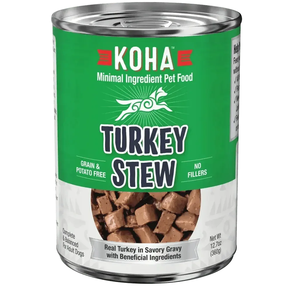 KOHA Minimal Ingredient Turkey Stew for Dogs 12.7oz Case of 12