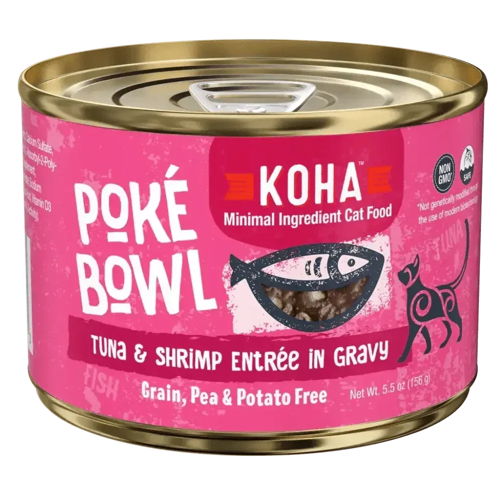 KOHA Poké Bowl for Cats - Tuna & Shrimp Entrée in Gravy
