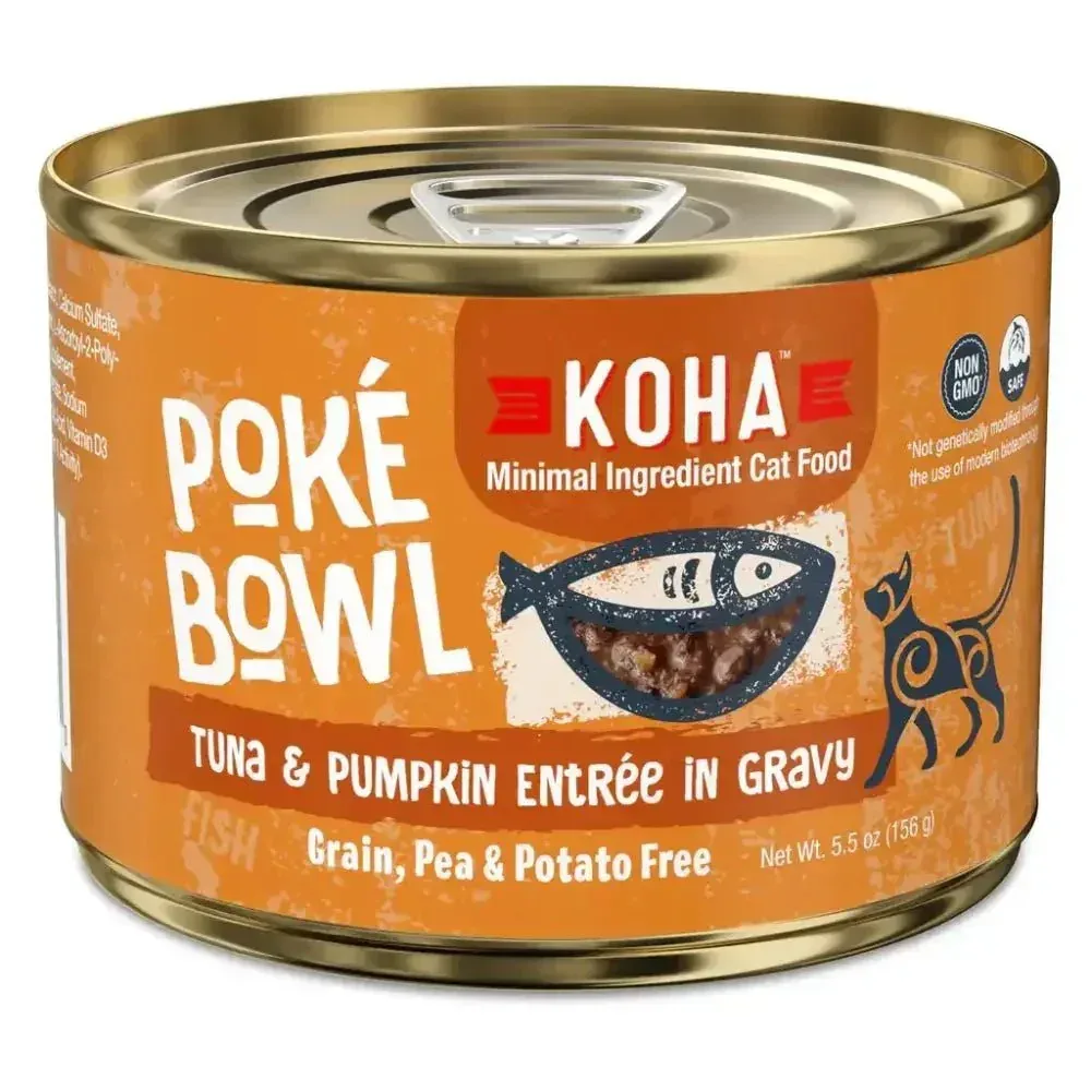 KOHA Poké Bowl Tuna & Pumpkin Entrée in Gravy for Cats