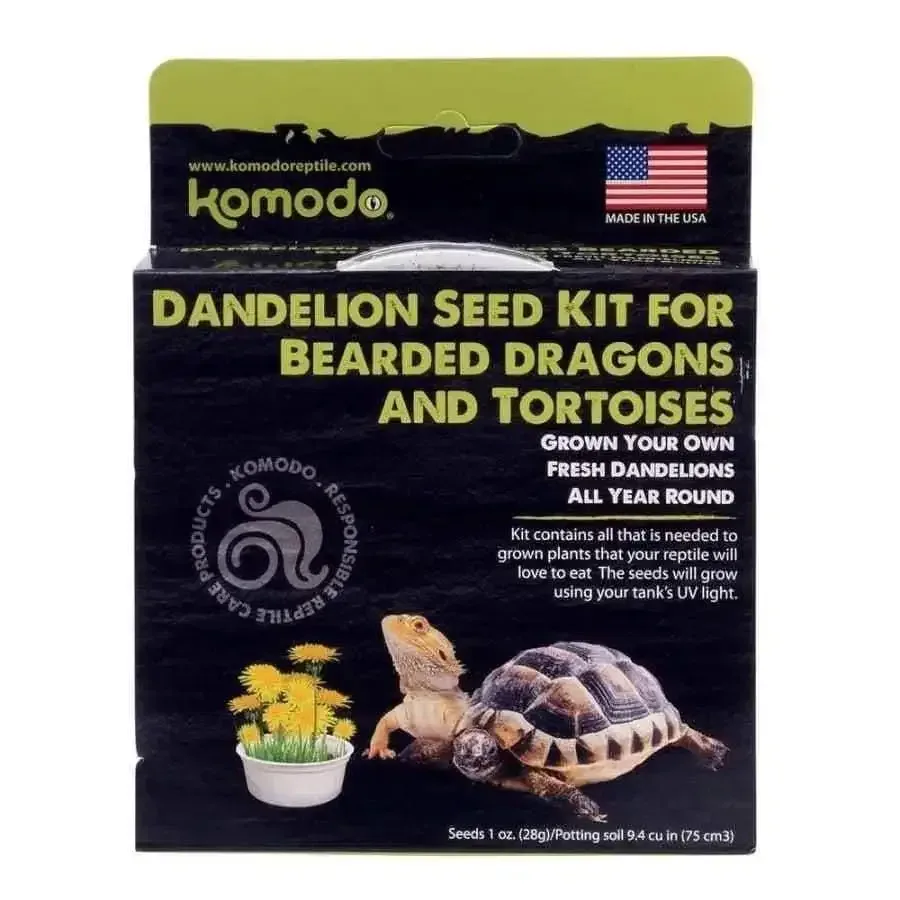 Komodo Grow Your Own Dandelion Seed Kit for Bearded Dragon & Tortoise