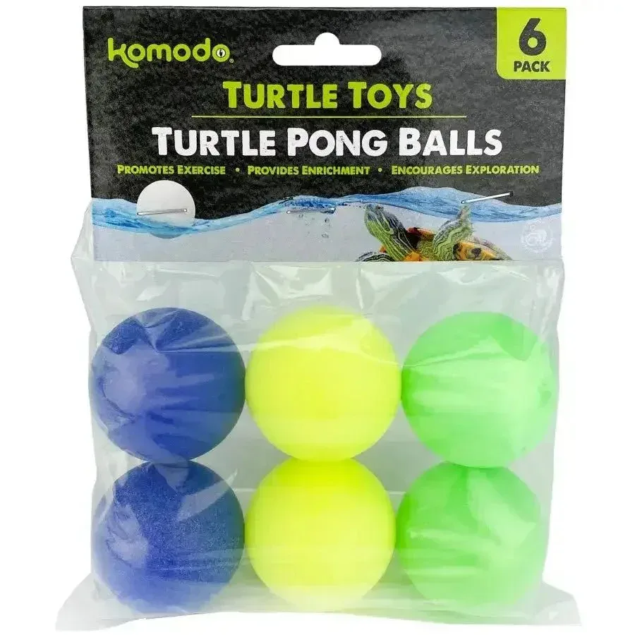 Komodo Ping Pong Balls Turtle Toys 6 pk
