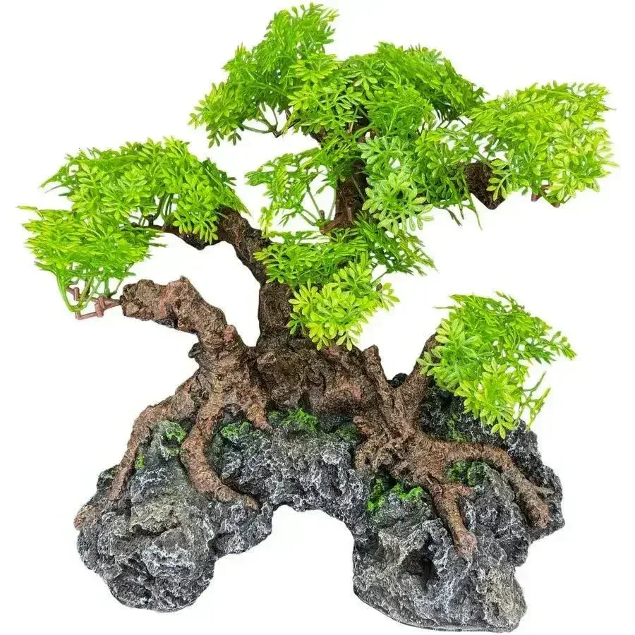 Komodo Terrarium Bonsai Tree with Hide Reptile Habitat Decor 18 in