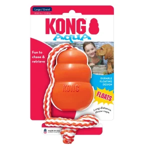 KONG Aqua Floating Retriever with Rope Orange Large