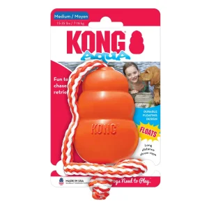 KONG Aqua Floating Retriever with Rope Orange Medium