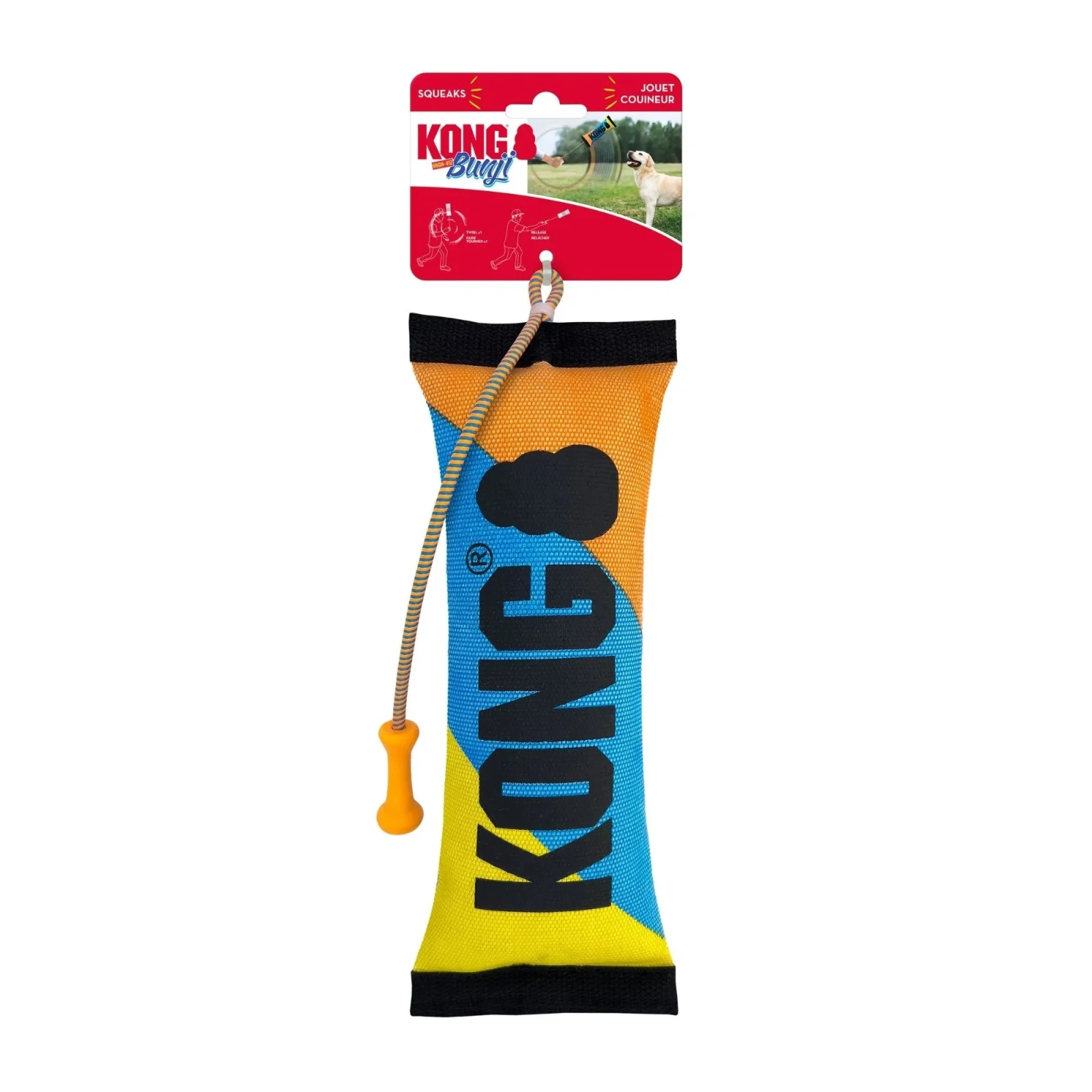KONG Bunji High Viz Bumper Dog Toy, Assorted, Medium