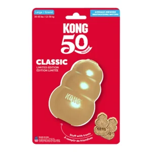 KONG Classic 50 Year Anniversary Dog Toy, Gold, Large