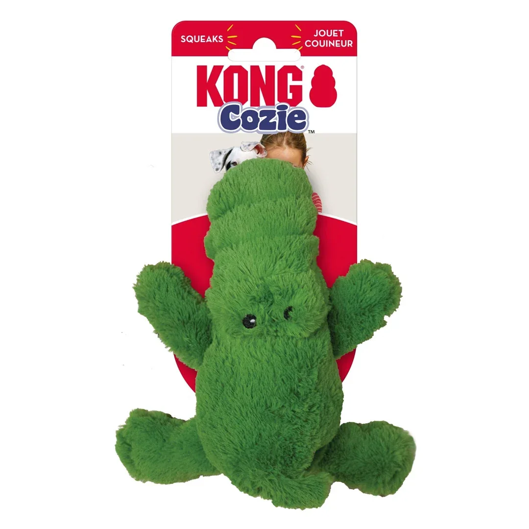 KONG Cozie Plush Dog Toy Ali Aligator Small - Image 2