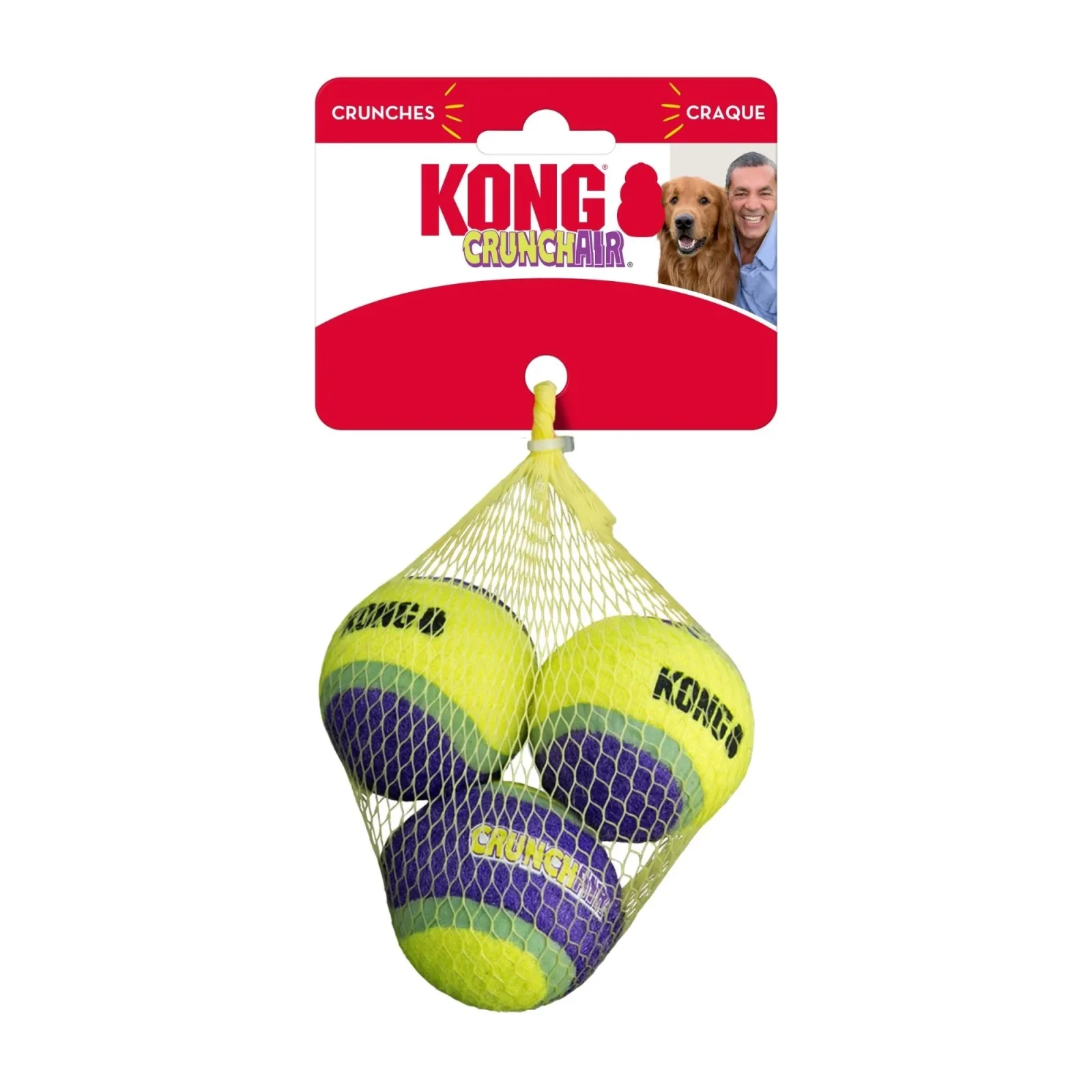 KONG Crunch Air Balls Dog Toy, Purple Small