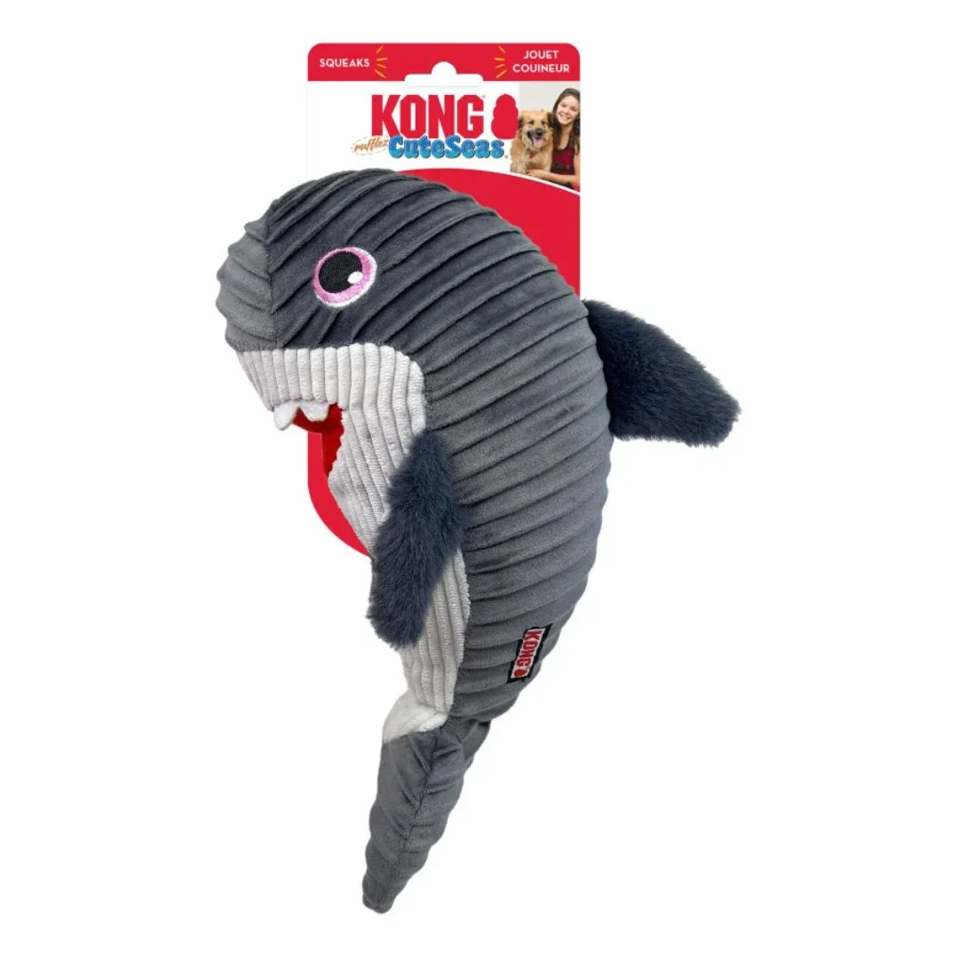 KONG Cuteseas Rufflez Dog Toy Shark Medium/Large