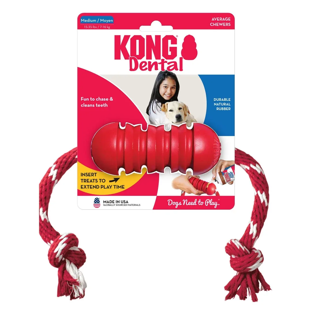 KONG Dental With Floss Rope Dog Toy Medium - Image 2