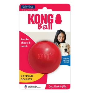 KONG Durable Rubber Ball with Hole Dog Toy Large