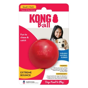 KONG Durable Rubber Ball with Hole Dog Toy Small