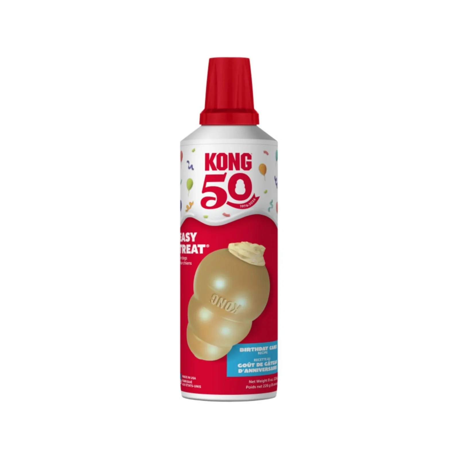 KONG Easy Treat 50 Year Anniversary Dog Treat Birthday Cake, 8oz