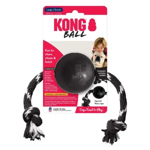 KONG Extreme Ball with Rope Dog Toy Large