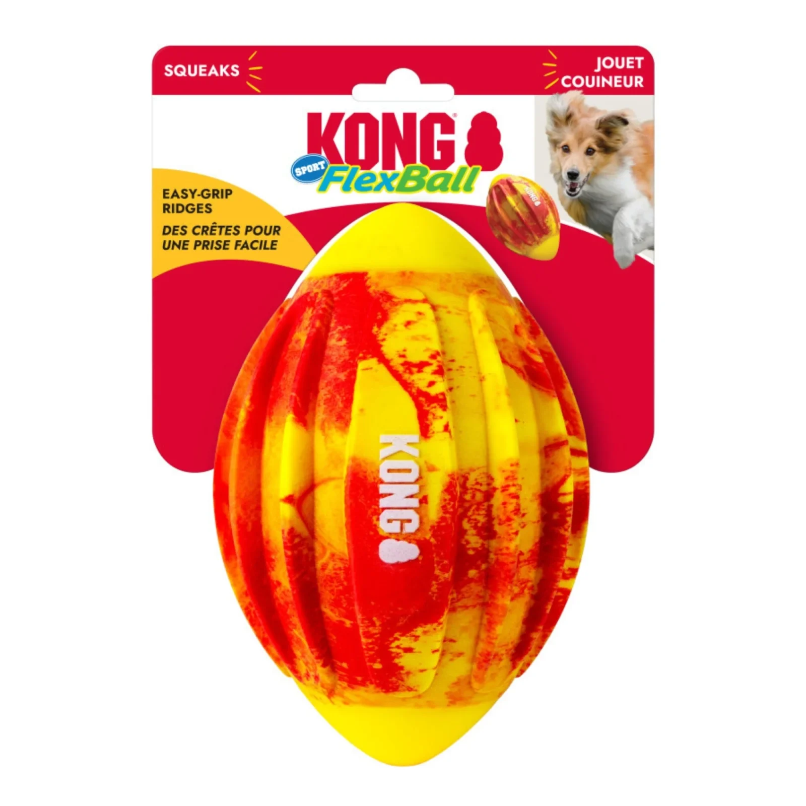 KONG Flexball Sport Football Dog Toy Medium