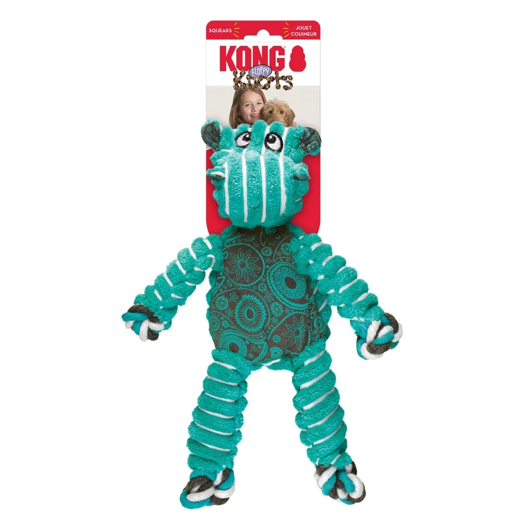 KONG Floppy Knot Dog Toy Hippo Medium/Large
