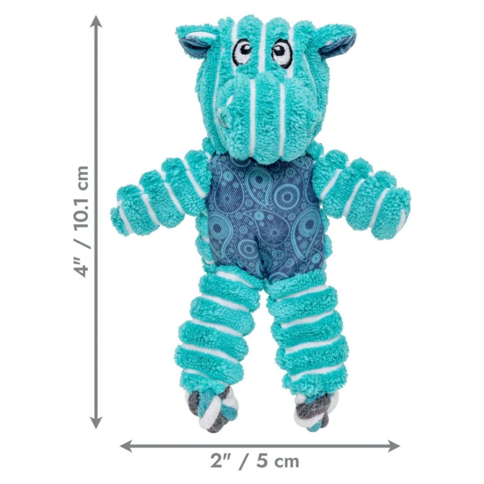 KONG Floppy Knots Hippo Dog Toy X-Small - Image 2