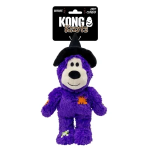 KONG Halloween Wild Knots Witch Bear Dog Toy Purple Medium/Large