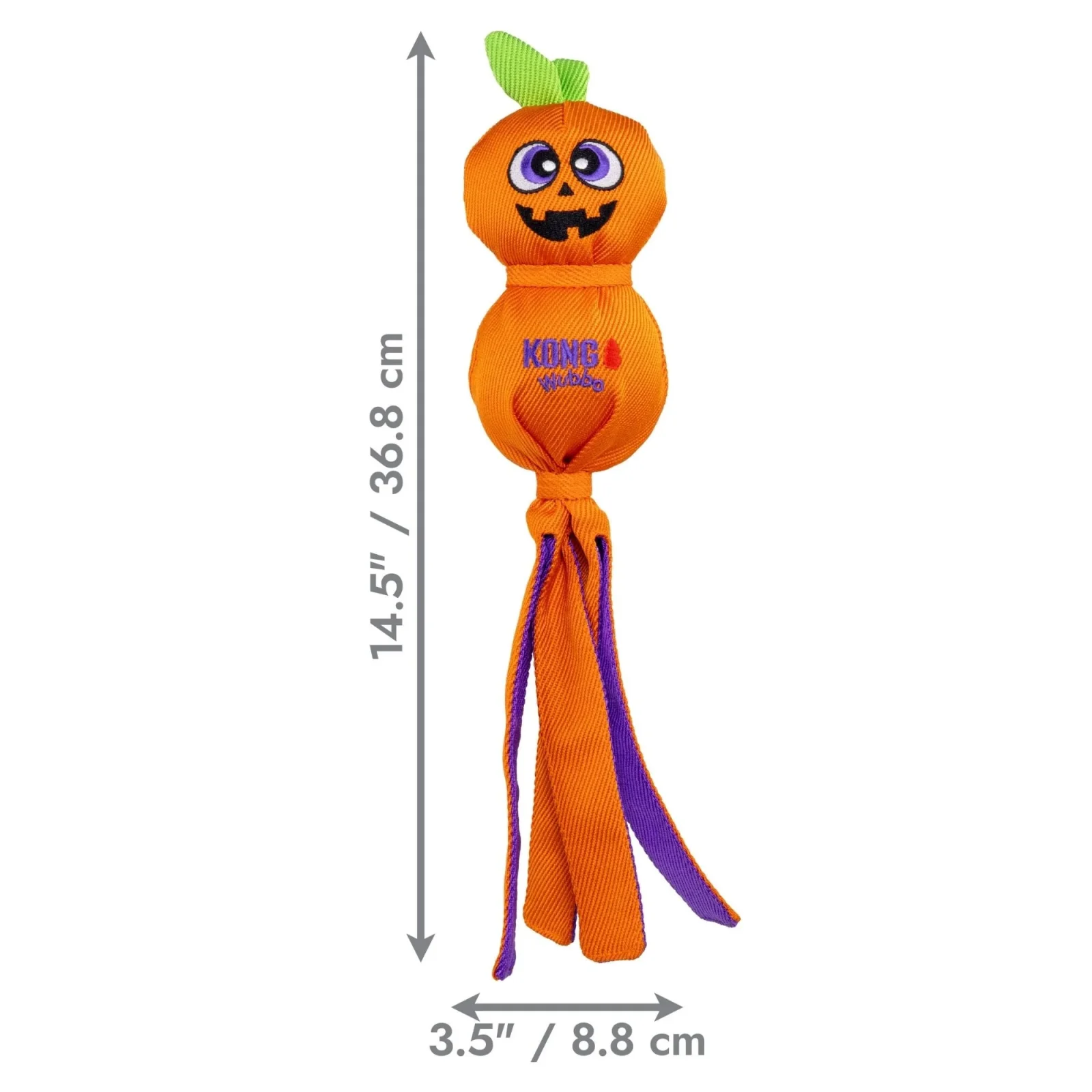 KONG Halloween Wubba Ballistic Jack-O-Lantern Dog Toy Large - Image 2
