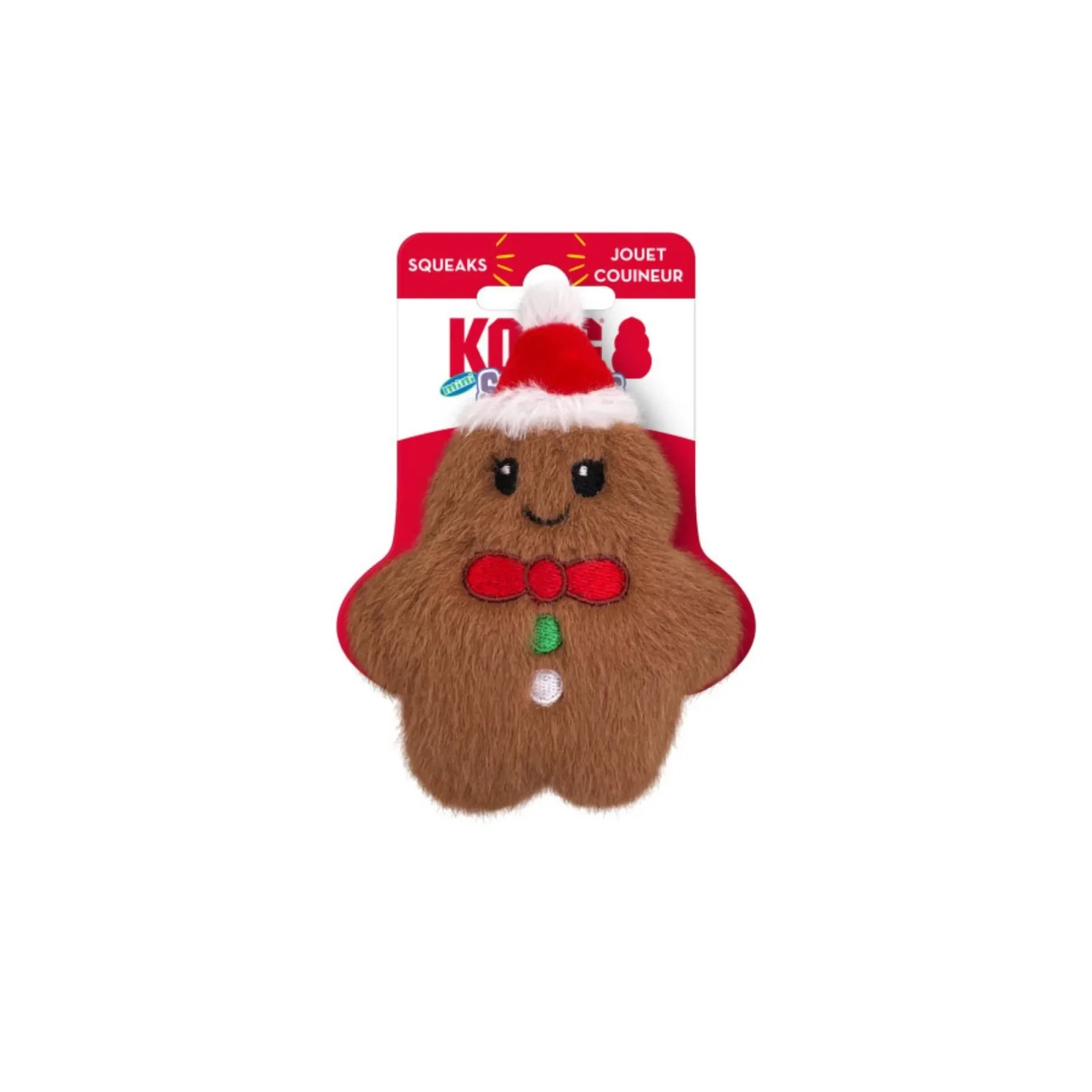 KONG Holiday Snuzzles Gingerbread Dog Toy X-Small/Mini