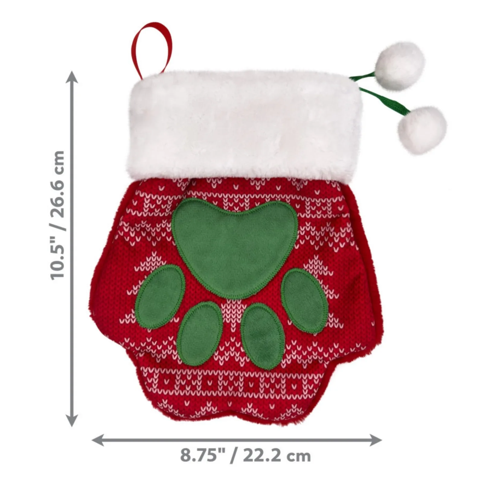 KONG Holiday Stocking Paws Dog Toy Large - Image 2