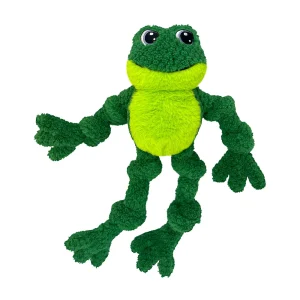 KONG Knots Frog Squeaky Plush Dog Toy, Large