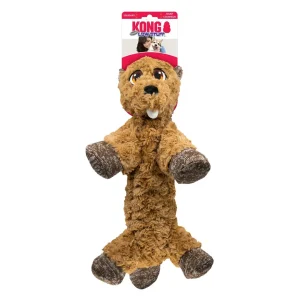 KONG Low Stuff Flopzie Beaver Dog Toy Medium