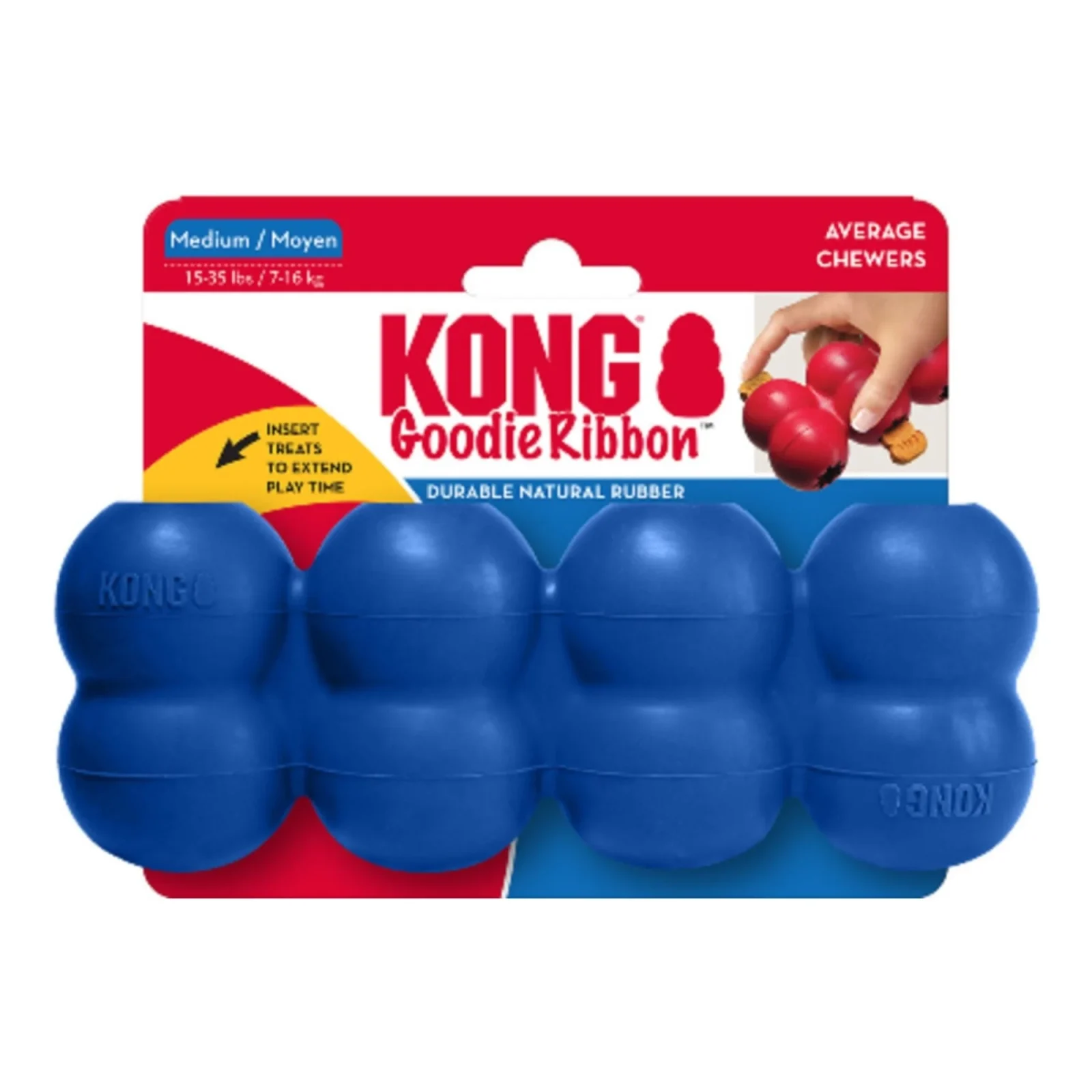 KONG Old Glory Goodie Ribbon Dog Toy Medium