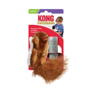 KONG Refillables Catnip Squirrel Cat Toy Brown 1ea/One Size