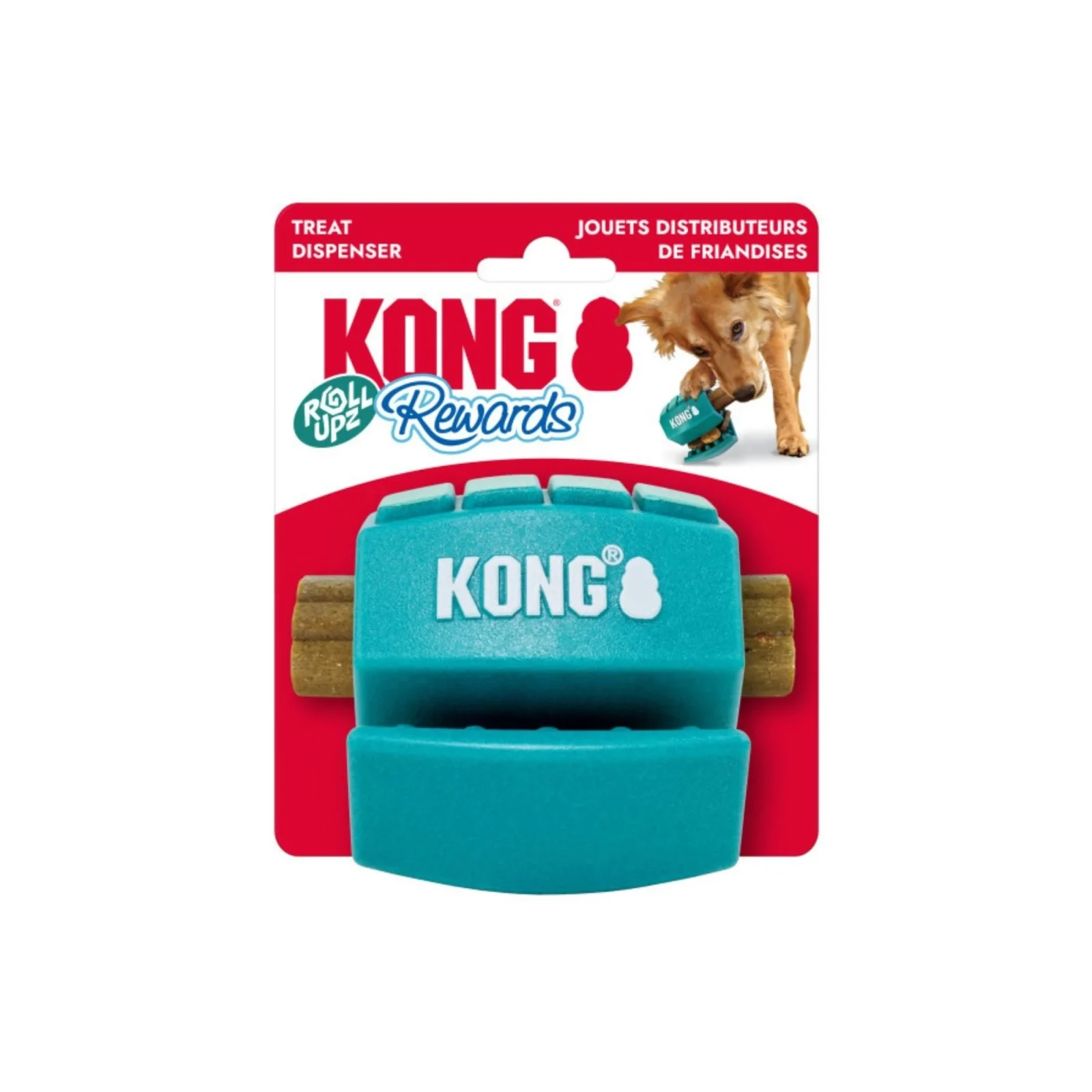 KONG Rewards Roll Upz Ball Treat Dispenser, Medium