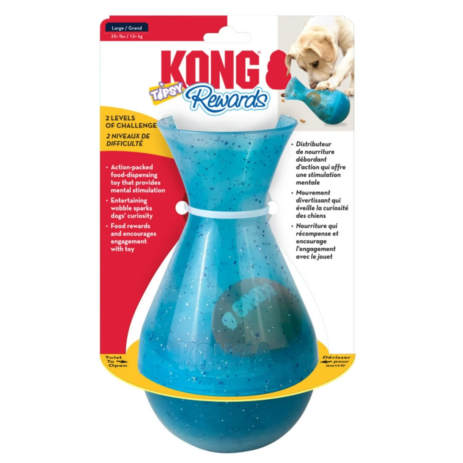KONG Rewards Tipsy Treat Dispenser Dog Toy Large