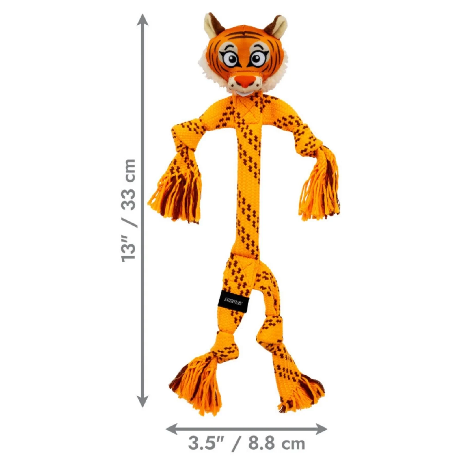 KONG Scrubz Safari Tiger Dog Toy, Medium - Image 2