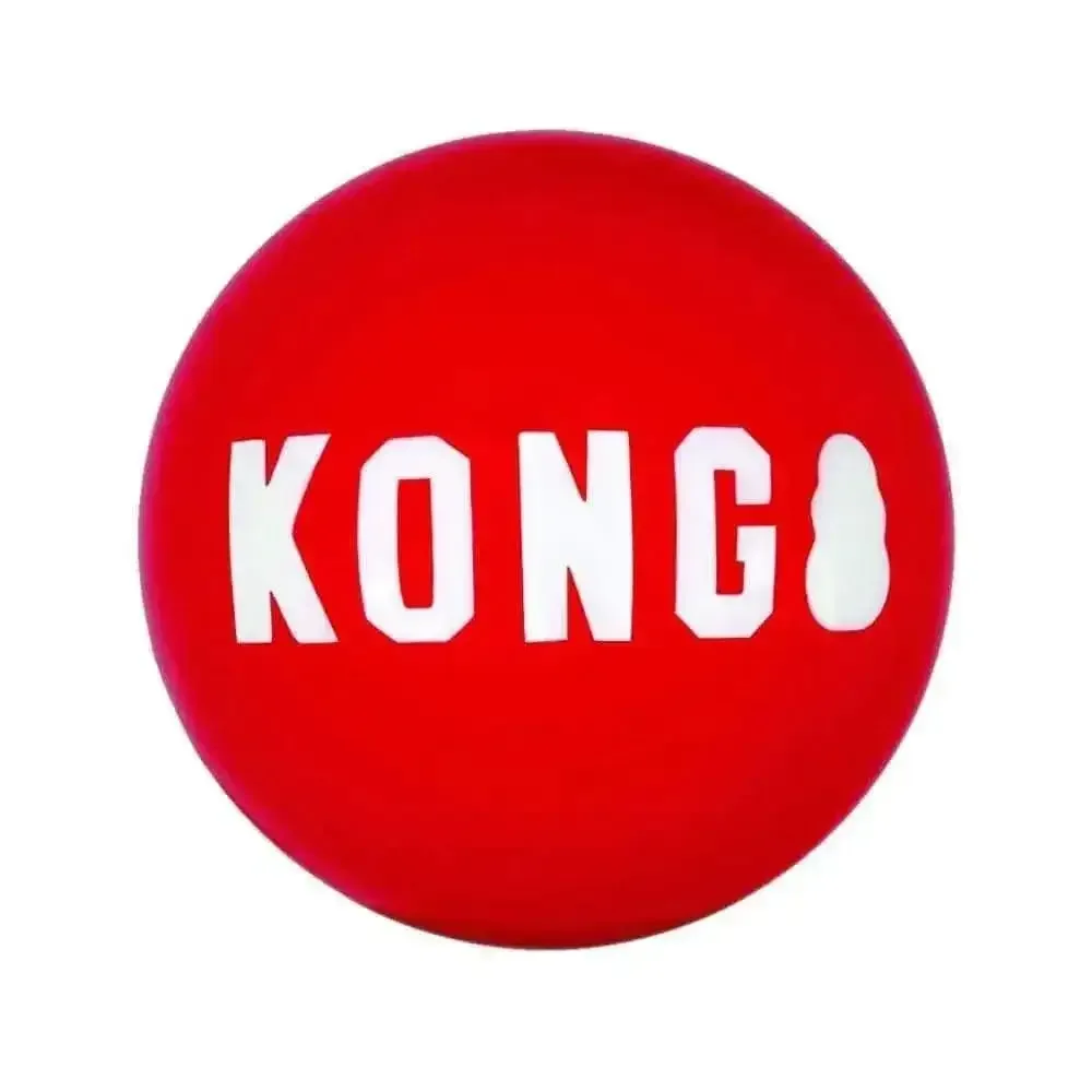 KONG Signature Ball for Dogs - Bouncing Fun and Durability for Fetch Lovers
