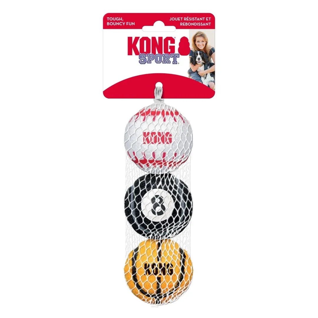 KONG Sport Balls Dog Toy Assorted Medium 3pk