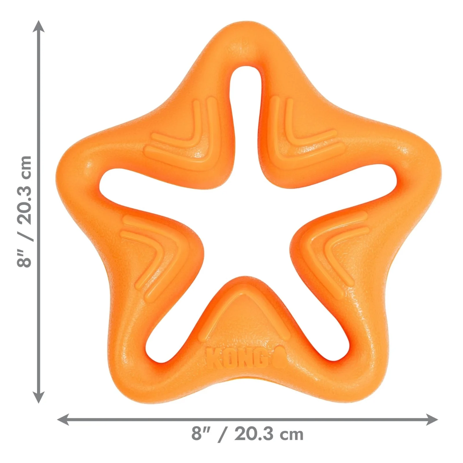 KONG Squeakz Star Dog Toy, Orange, Large - Image 2