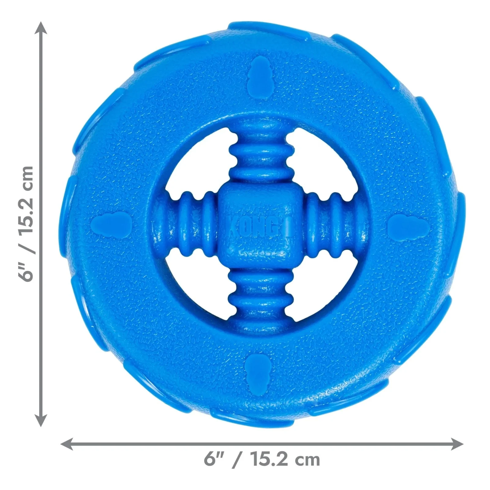 KONG Squeakz Wheel Dog Toy, Blue, Medium - Image 2