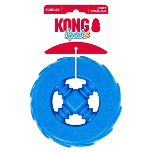 KONG Squeakz Wheel Dog Toy, Blue, Medium