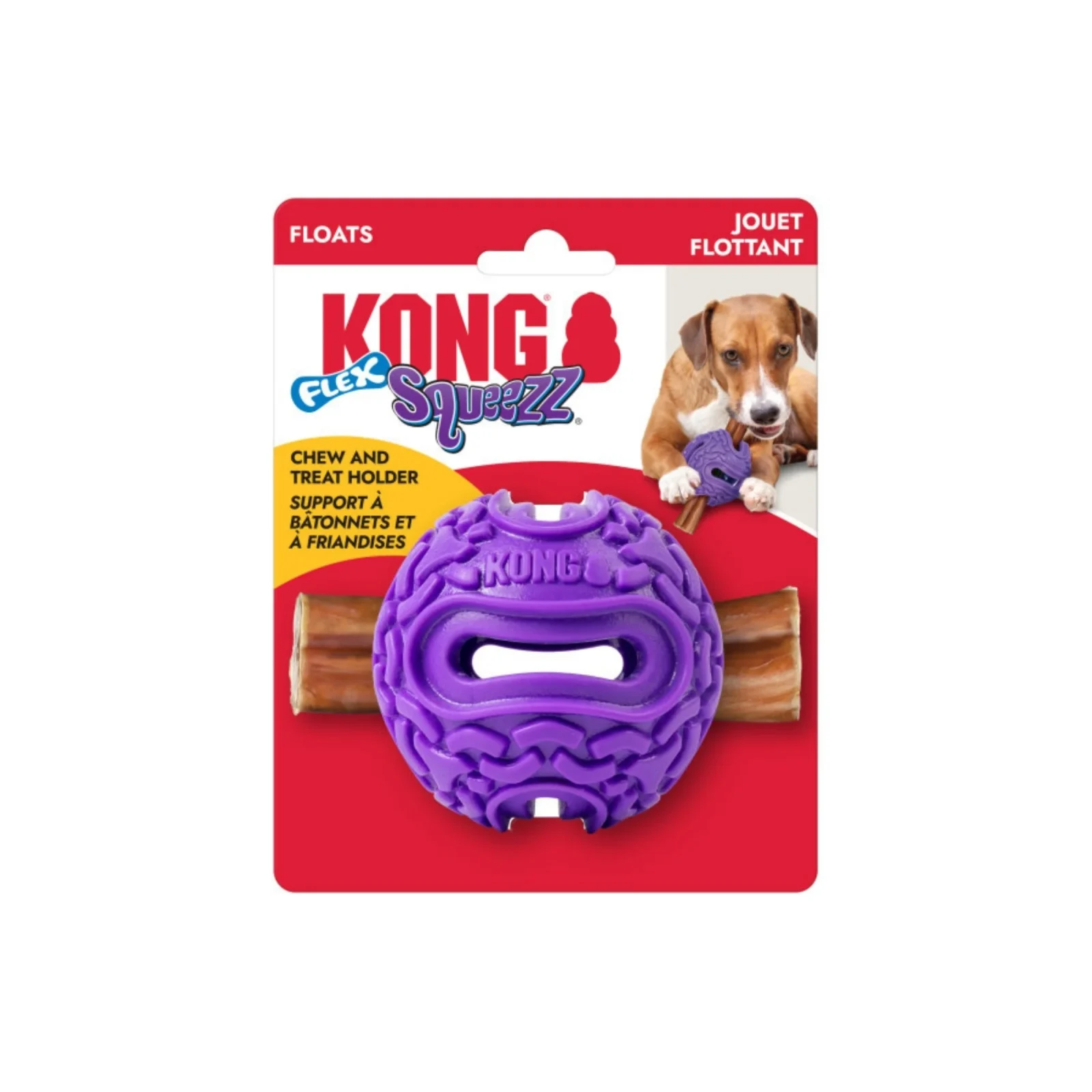 KONG Squeezz Flex Ball Dog Toy Medium/Large