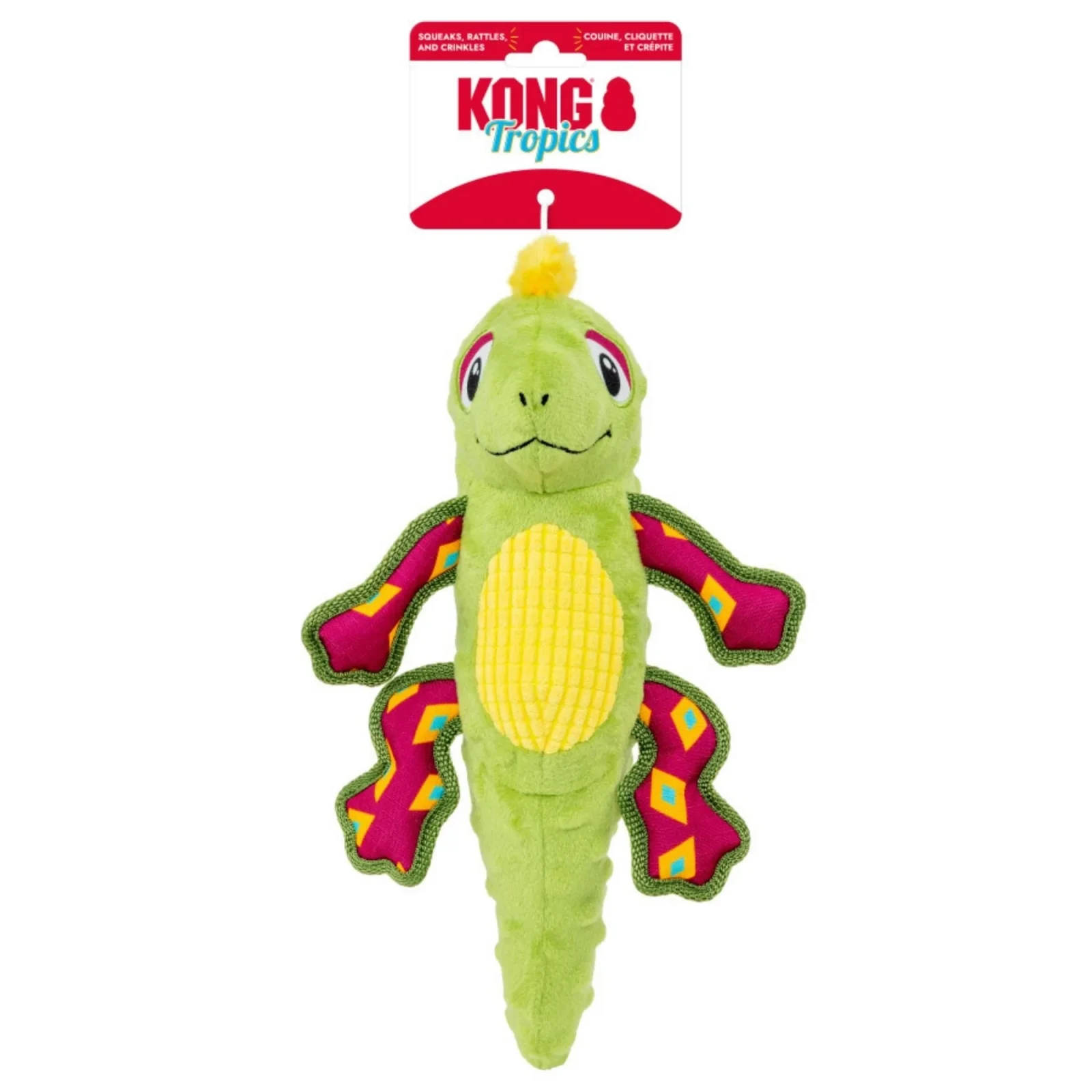 KONG Tropics Rattlez Iguana Dog Toy Medium/Large
