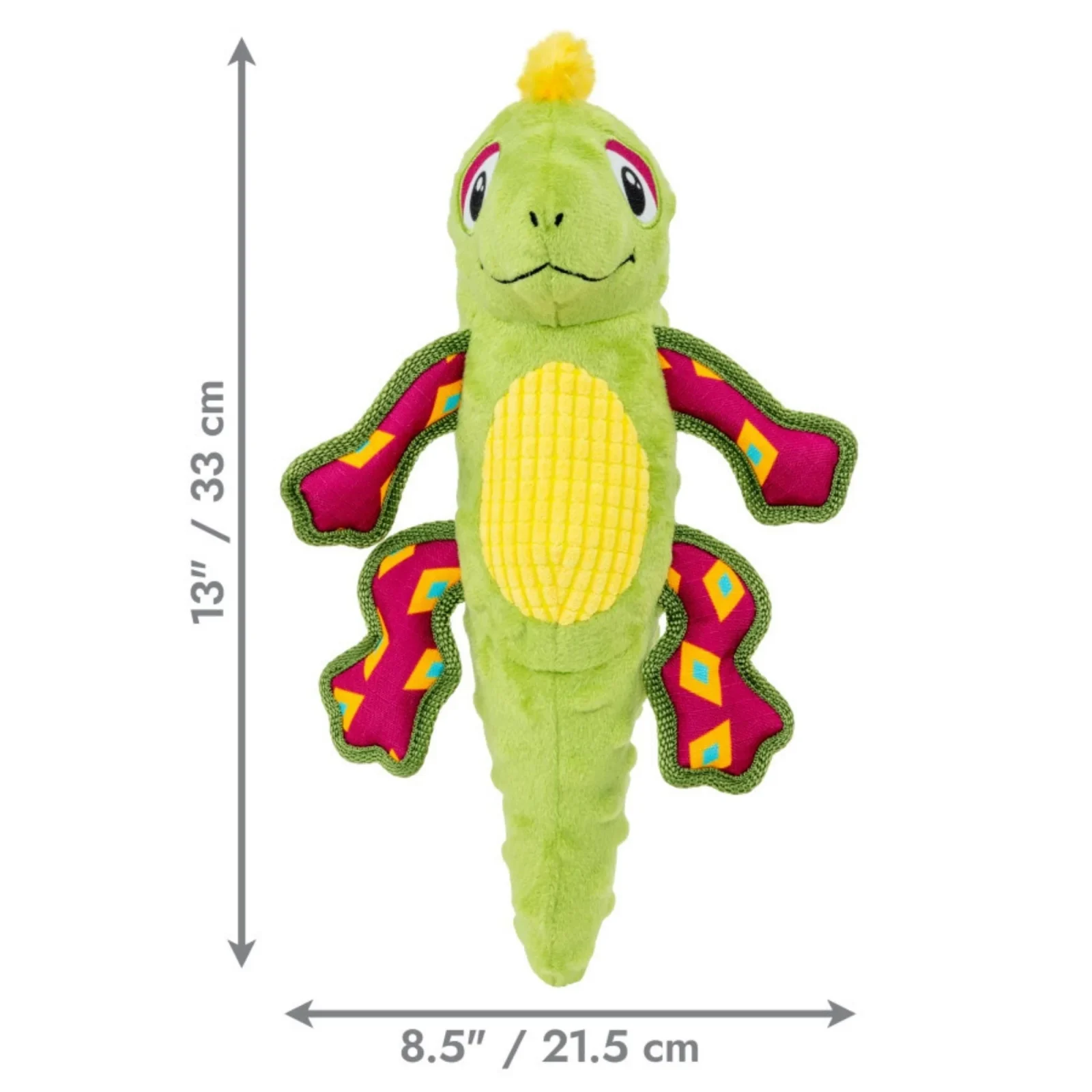 KONG Tropics Rattlez Iguana Dog Toy Medium/Large - Image 2