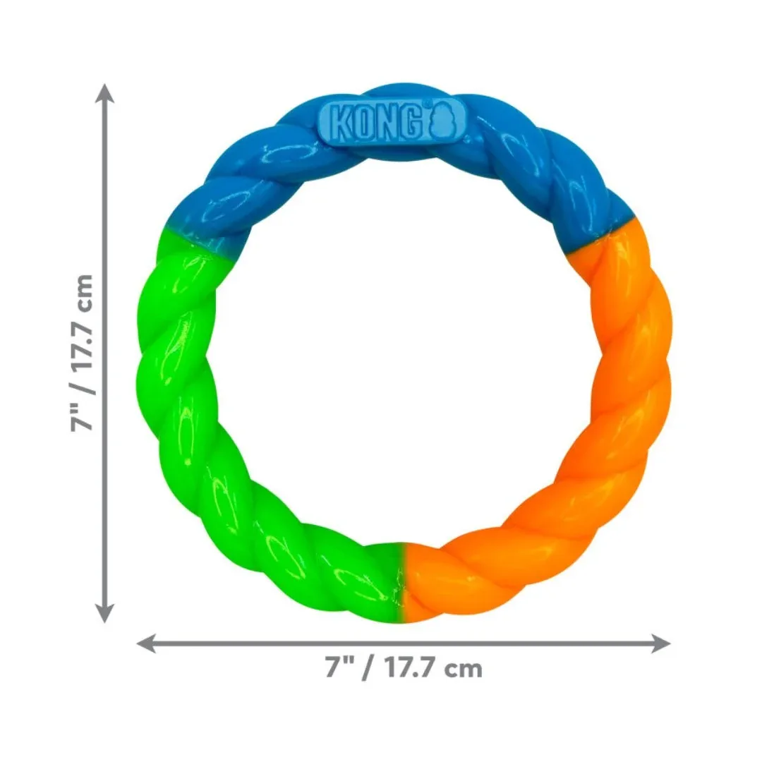 KONG Twistz High-Viz Ring Dog Toy Small - Image 2
