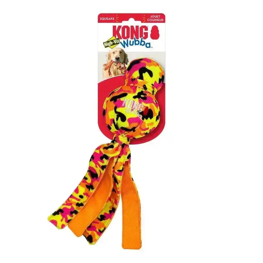 KONG Wubba Ballistic High-Viz Dog Toy Assorted