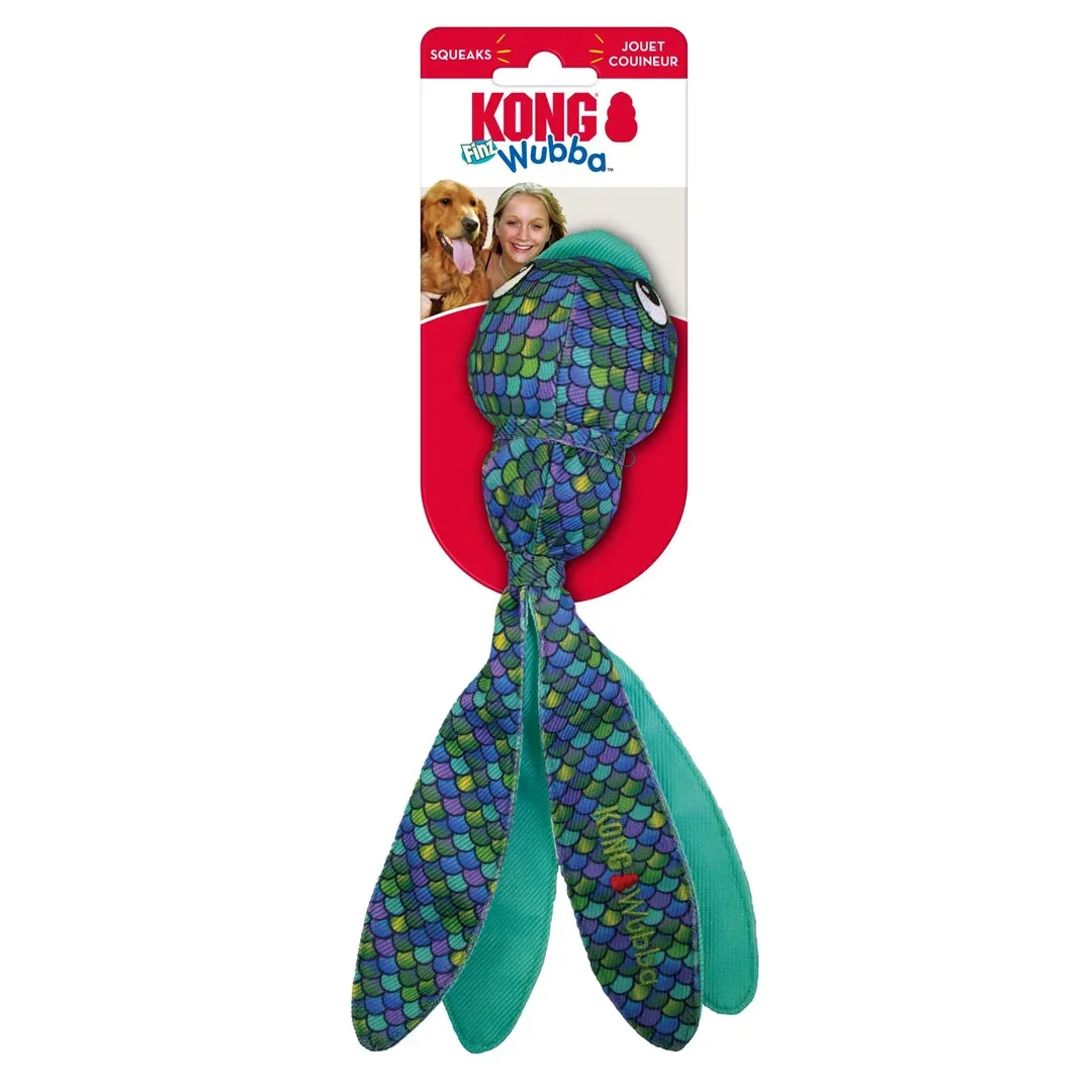 KONG Wubba Finz Dog Toy Blue Small