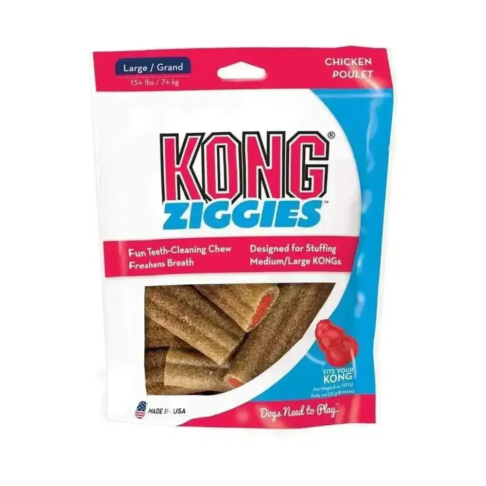 Kong Ziggies Dog Treats Brown Large, 7 Oz