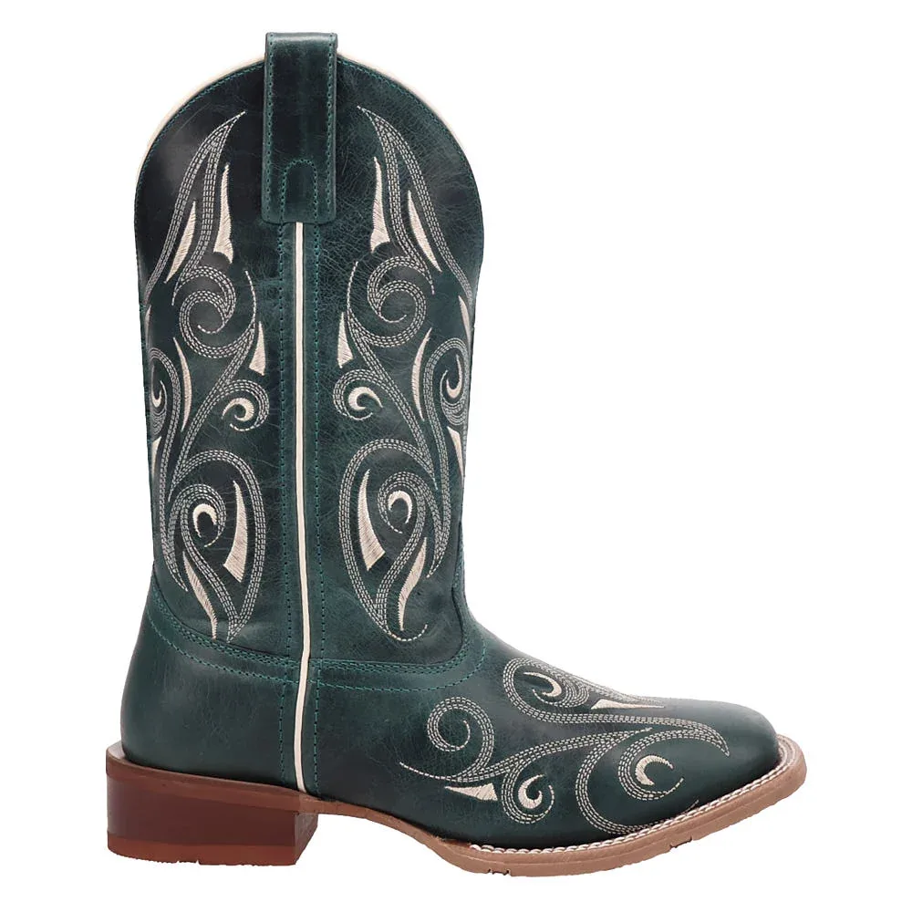 Laredo Women's Spurred Turquoise Embroidered Vamp 11in Matching Top - Image 2