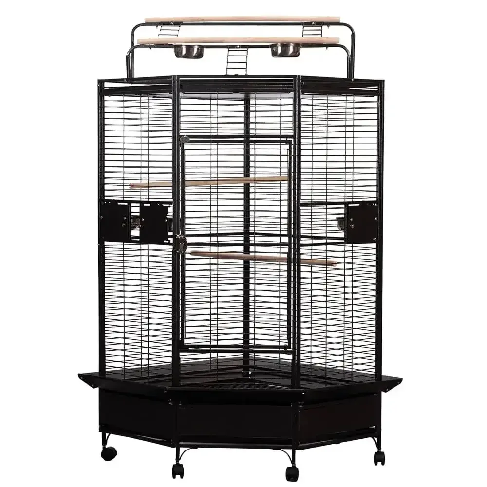 Large Corner Bird Cage 33"x33"x72"